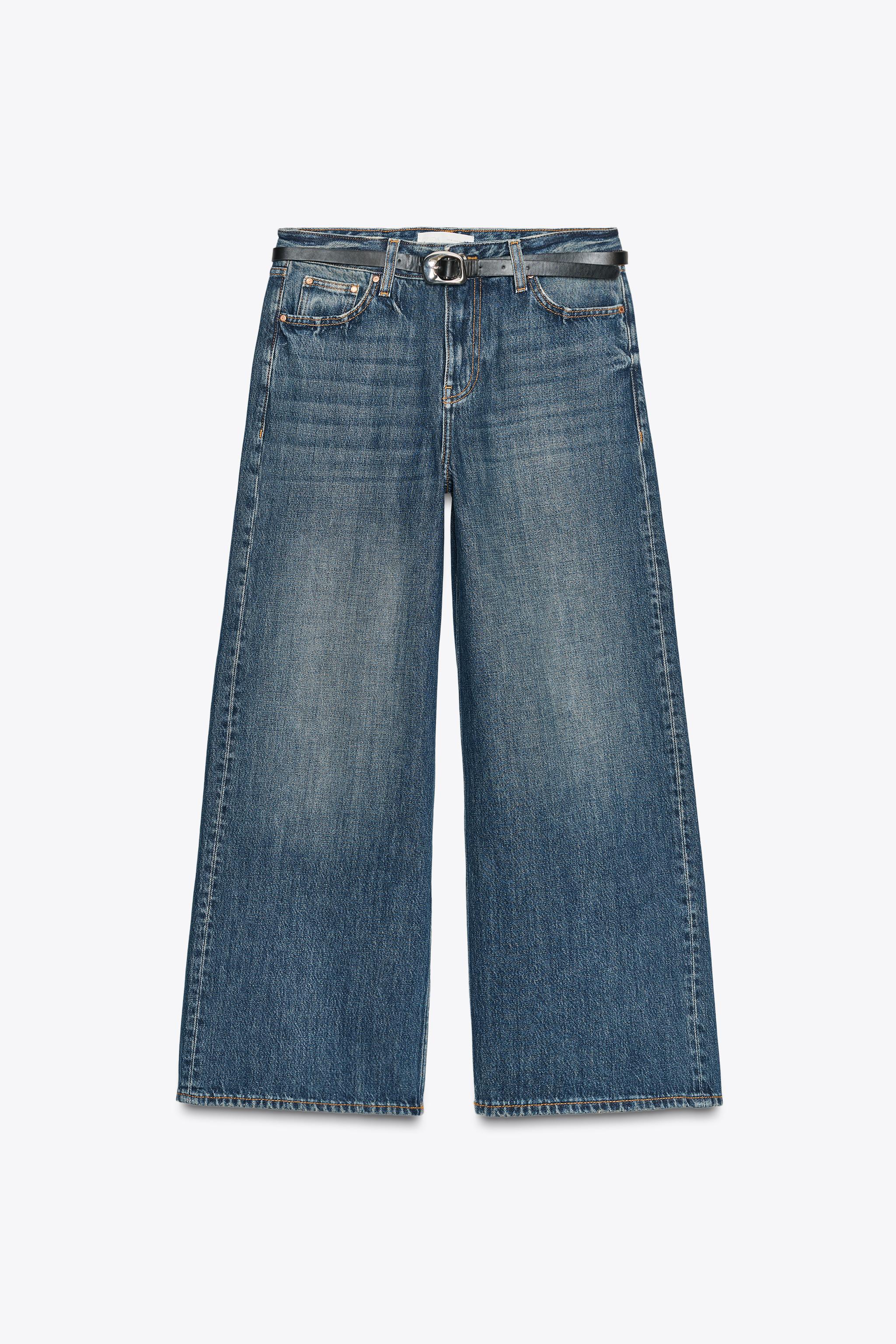 Z1975 HIGH-WAISTED CULOTTE JEANS WITH BELT